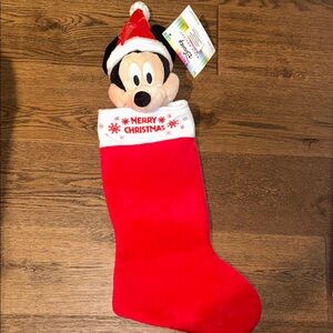 Disney Red and White Christmas Stocking with Character